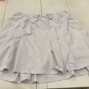 White tennis skirt
